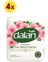 Dalan Geleneksel Beyaz Katı Sabun-Gül Katı Sabun 4x280 gr