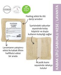 Ravenna Doğal Kabak Lifli Kabak Lifli-Lavanta Katı Sabun 100 gr