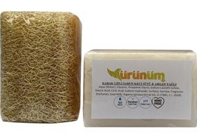 Ürünüm Şifalı Bitkiler Argan Yağlı-Kabak Lifli-Keçi Sütlü Katı Sabun 100 gr