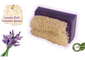 Abu Şifa El Yapımı Doğal Kabak Lifli-Lavanta Katı Sabun 120 gr