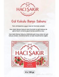Hacı Şakir Gül Katı Sabun 4x150 gr