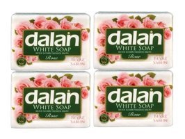Dalan Beyaz Katı Sabun-Gül Katı Sabun 4x600 gr