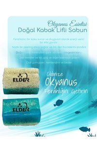Elder Doğal Kabak Lifli Okyanus Esintisi-Kabak Lifli Katı Sabun 130 gr