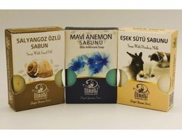 Osmanlı Eşek Sütü-Salyangoz Katı Sabun 3x100 gr