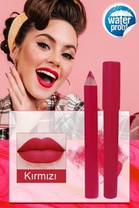 Dahaus Crayon Ultra Xl43G Suya Dayanıklı Kalın Kalıcı Mat Dudak Kalemi Kırmızı