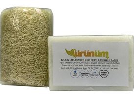 Ürünüm Şifalı Bitkiler Isırgan-Kabak Lifli-Keçi Sütlü Katı Sabun 100 gr