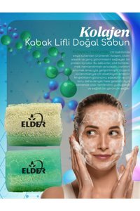 Elder Doğal Kabak Lifli Kabak Lifli-Kolajen Katı Sabun 130 gr