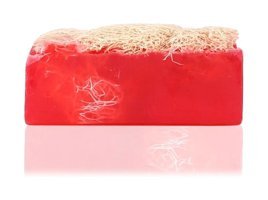 Comesbeauty Doğal Kabak Lifli Kabak Lifli-Çilek Katı Sabun 120 gr