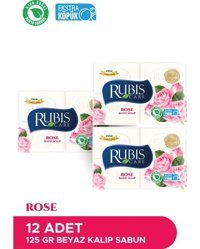 Rubis Doğal Gül Katı Sabun 12x125 gr
