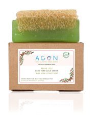 Agon El Yapımı Doğal Aloe Vera-Kabak Lifli Katı Sabun 120 gr