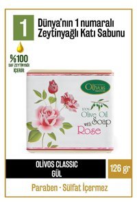 Olivos Doğal Gül-Zeytinyağlı Katı Sabun 126 gr