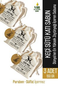 Olivos Doğal Keçi Sütlü-Zeytinyağlı Katı Sabun 3x150 gr