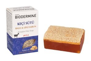 Biodermine Doğal Kabak Lifli Ballı-Kabak Lifli-Keçi Sütü Katı Sabun 130 gr