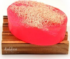 Kaldeon Doğal El Yapımı Gül-Kabak Lifli Katı Sabun 120 gr