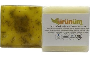 Ürünüm Şifalı Bitkiler Gliserinli-Keçi Sütlü-Papatya Katı Sabun 100 gr