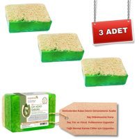 Organicsun Doğal Kabak Lifli Kabak Lifli-Çay Ağacı Katı Sabun 3x120 gr