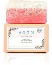 Agon El Yapımı Doğal Gül-Kabak Lifli Katı Sabun 120 gr
