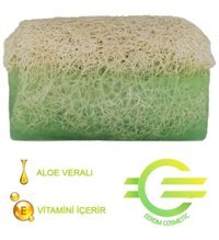 Puer Cheveu Doğal Kabak Lifli Aloe Vera-Kabak Lifli Katı Sabun 130 gr