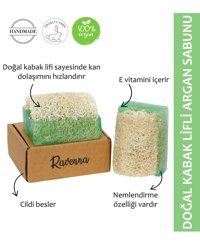 Ravenna Doğal Kabak Lifli Argan-Kabak Lifli Katı Sabun 130 gr