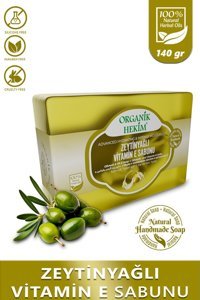 Organik Hekim Bitkisel Vegan Organik E Vitamini-Zeytinyağlı Katı Sabun 140 gr