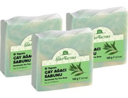 The Soap Factory Bitkisel Vegan Çay Ağacı Katı Sabun 3x100 gr