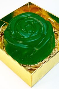 Fantastik Sanat Atölyesi Dekoratif Hediyelik Gül-Yeşil Katı Sabun 100 gr