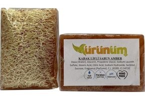 Ürünüm Şifalı Bitkiler Amber-Gliserinli-Kabak Lifli Katı Sabun 100 gr