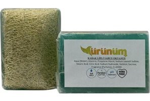 Ürünüm Şifalı Bitkiler Gliserinli-Kabak Lifli-Okyanus Katı Sabun 100 gr