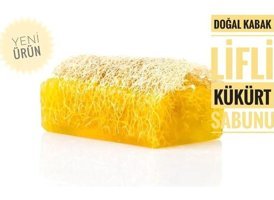 Lisinya Doğal Kabak Lifli Kabak Lifli-Kükürtlü Katı Sabun 125 gr