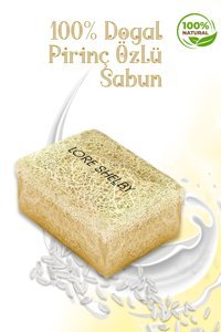 Lore Shelby Doğal Kabak Lifli Kabak Lifli-Pirinç Katı Sabun 130 gr