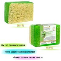 Organicsun Doğal Kabak Lifli Aloe Vera-E Vitaminli-Kabak Lifli Katı Sabun 120 gr