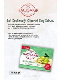 Hacı Şakir Gliserinli-Zeytinyağlı Katı Sabun 4x125 gr