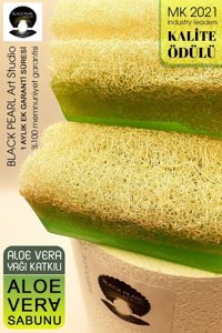Fantastik Sanat Atölyesi Dekoratif Hediyelik Aloe Vera-Kabak Lifli Katı Sabun 150 gr
