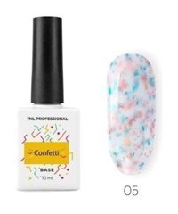 Tnl Confetti Base 5 Çok Renkli Işıltılı Kalıcı Simli Oje