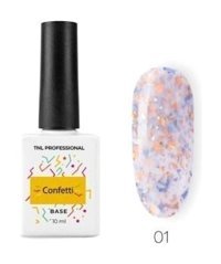 Tnl Confetti Base 01 Çok Renkli Işıltılı Kalıcı Simli Oje