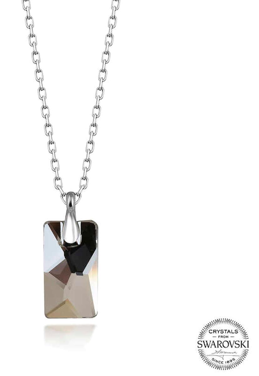 Stillove Baget Swarovski Taşlı Kararmayan Düz Zincir Kadın Gümüş Kolye 50 cm