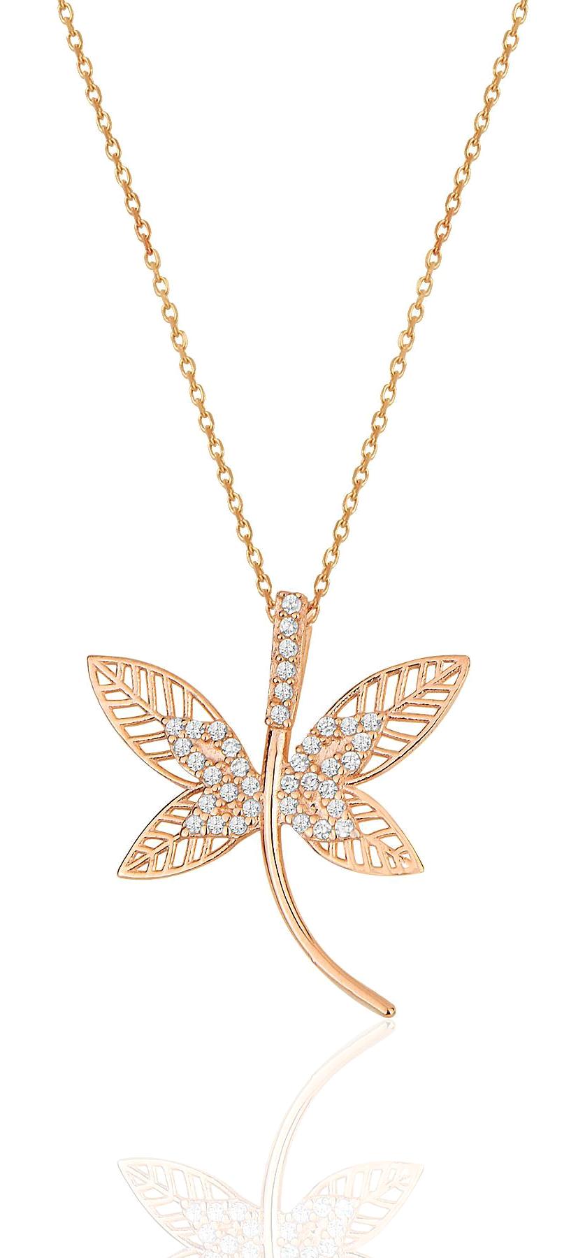 Söğütlü Silver Zirkon Taşlı Kararmayan Forse Zincir Kadın Gümüş Kolye 43 cm