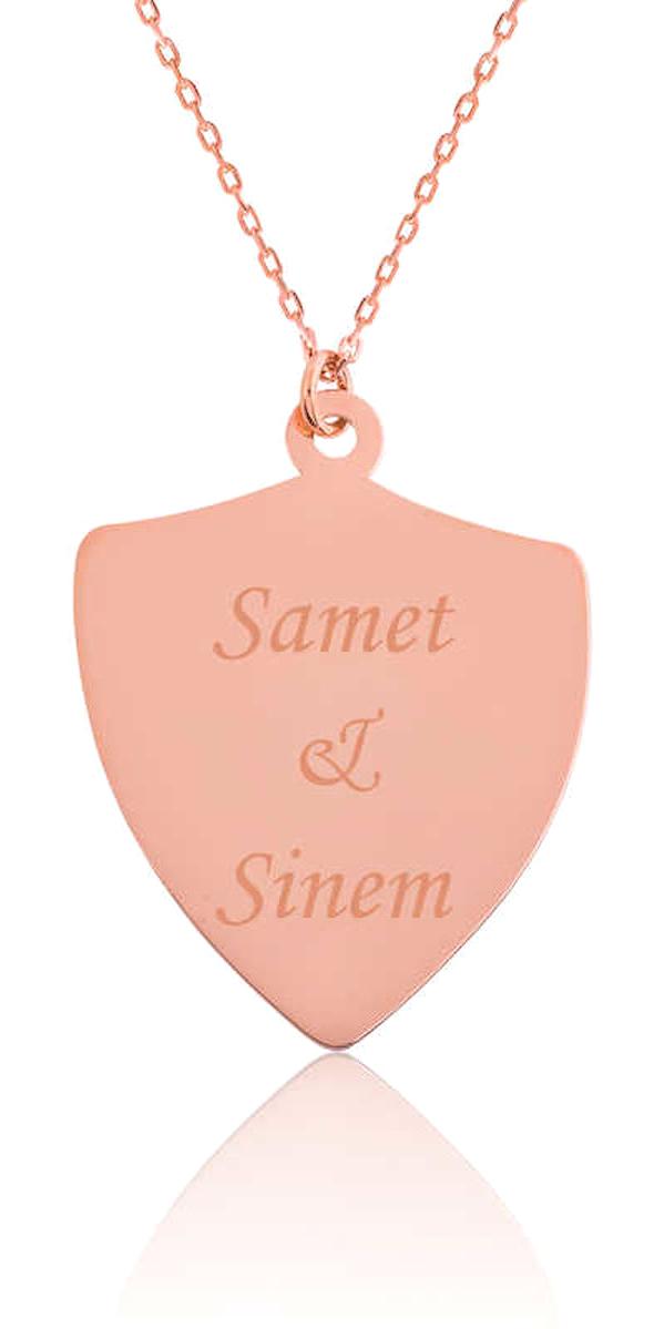 Stillove Geometrik Pembe Kararmayan Düz Zincir Kadın Gümüş Kolye 45 cm