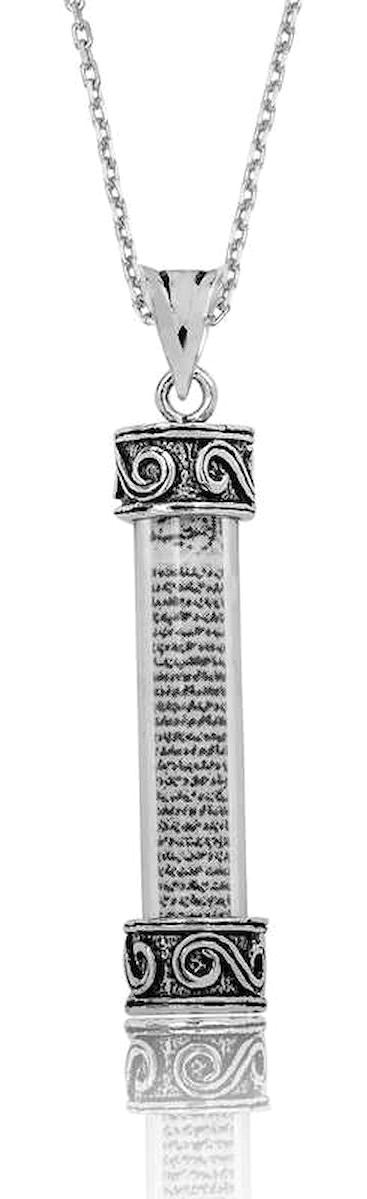 Scarletsirius Silindirli Beyaz Pırlanta Taşlı Kararmayan Cevşen Düz Zincir Kadın Gümüş Kolye 45 cm