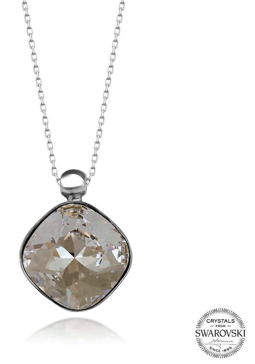 Stillove Yuvarlak Swarovski Taşlı Kararmayan Düz Zincir Kadın Gümüş Kolye 50 cm