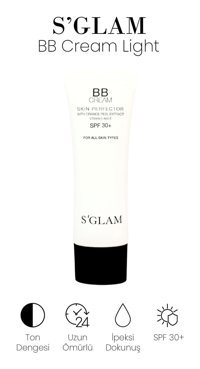 S'glam Skin Perfector Light Tüm Ciltler İçin BB Krem Açık Ton