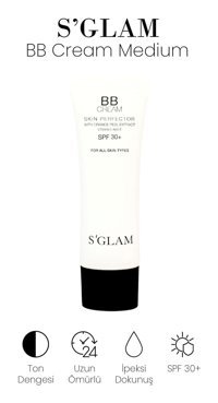 S'glam Skin Perfector Medium Tüm Ciltler İçin BB Krem Orta Ton