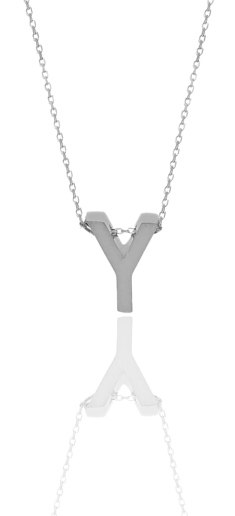 Söğütlü Silver Y Harfli 925 Ayar Kararmayan Forse Zincir Kadın Gümüş Kolye 44 cm