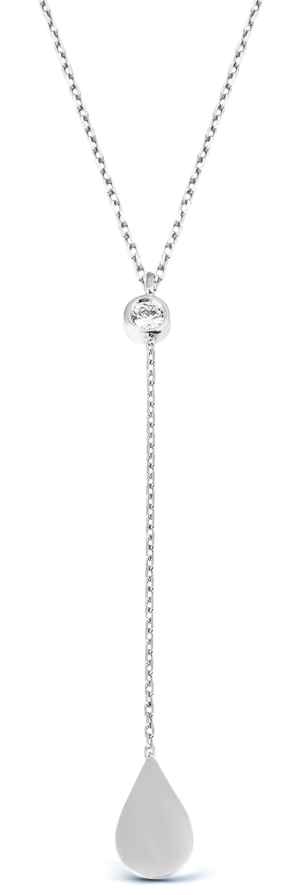Argentum Concept Kare Beyaz 925 Ayar Düz Zincir Kadın Gümüş Kolye 46 cm