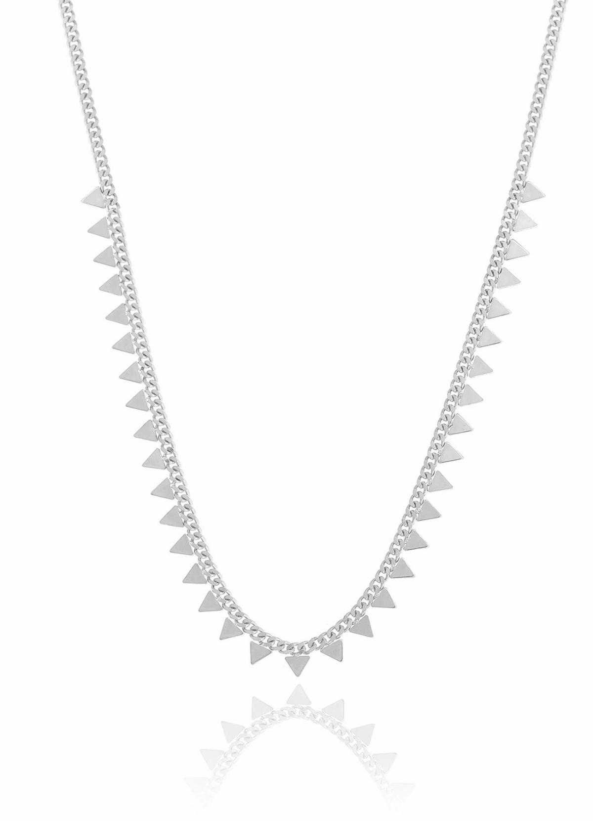Söğütlü Silver 925 Ayar Kararmayan Piramit Zincir Kadın Gümüş Kolye 40 cm