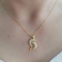 Aya Diamond Mücevherat Çiçek Beyaz Zirkon 925 Ayar Kararmayan Düz Zincir Kadın Gümüş Kolye 45 cm