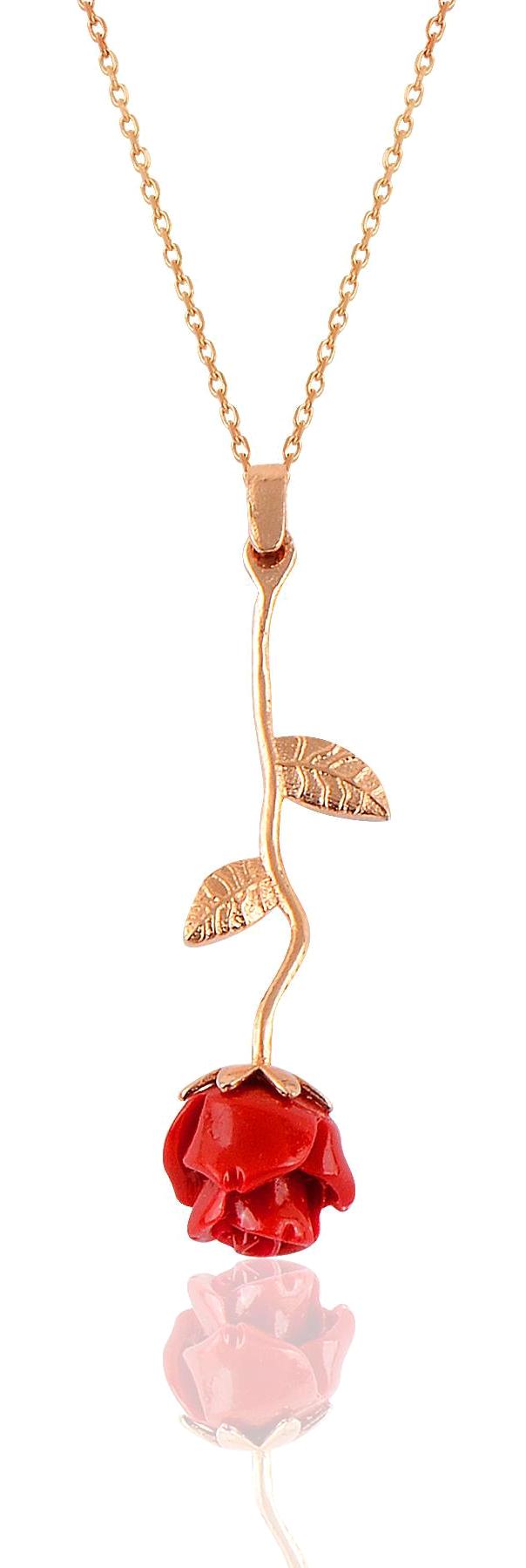 Söğütlü Silver Kırmızı 925 Ayar Kararmayan Forse Zincir Kadın Gümüş Kolye 42 cm