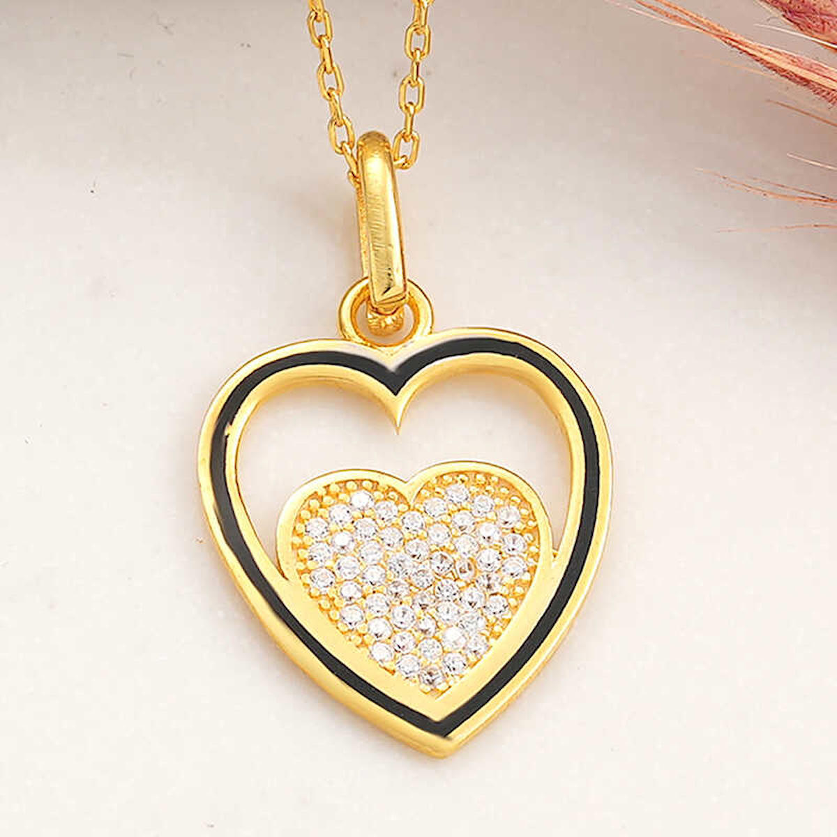 Aya Diamond Mücevherat Beyaz Zirkon Kararmayan Kelebek Düz Zincir Kadın Gümüş Kolye 45 cm