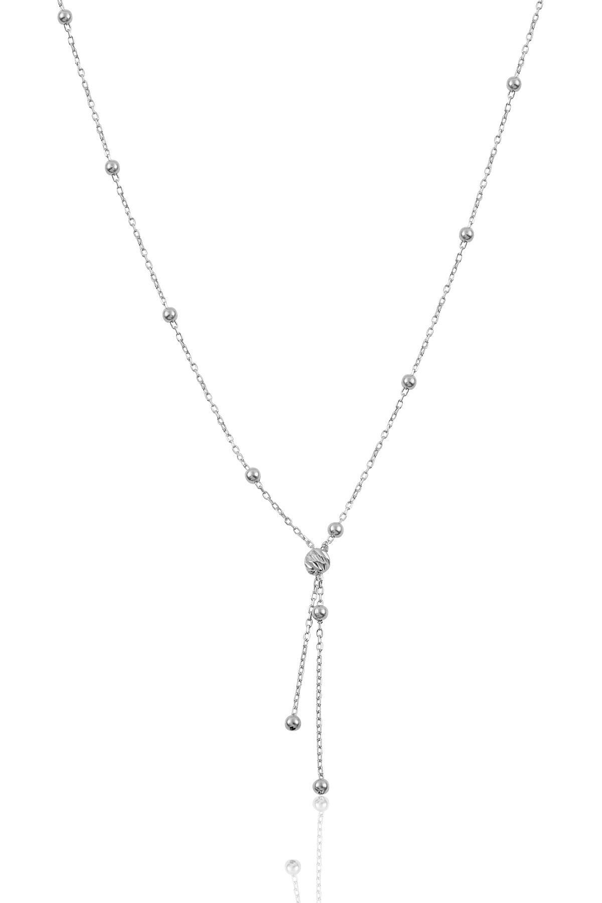 Söğütlü Silver 925 Ayar Kararmayan Forse Zincir Kadın Gümüş Kolye 44 cm