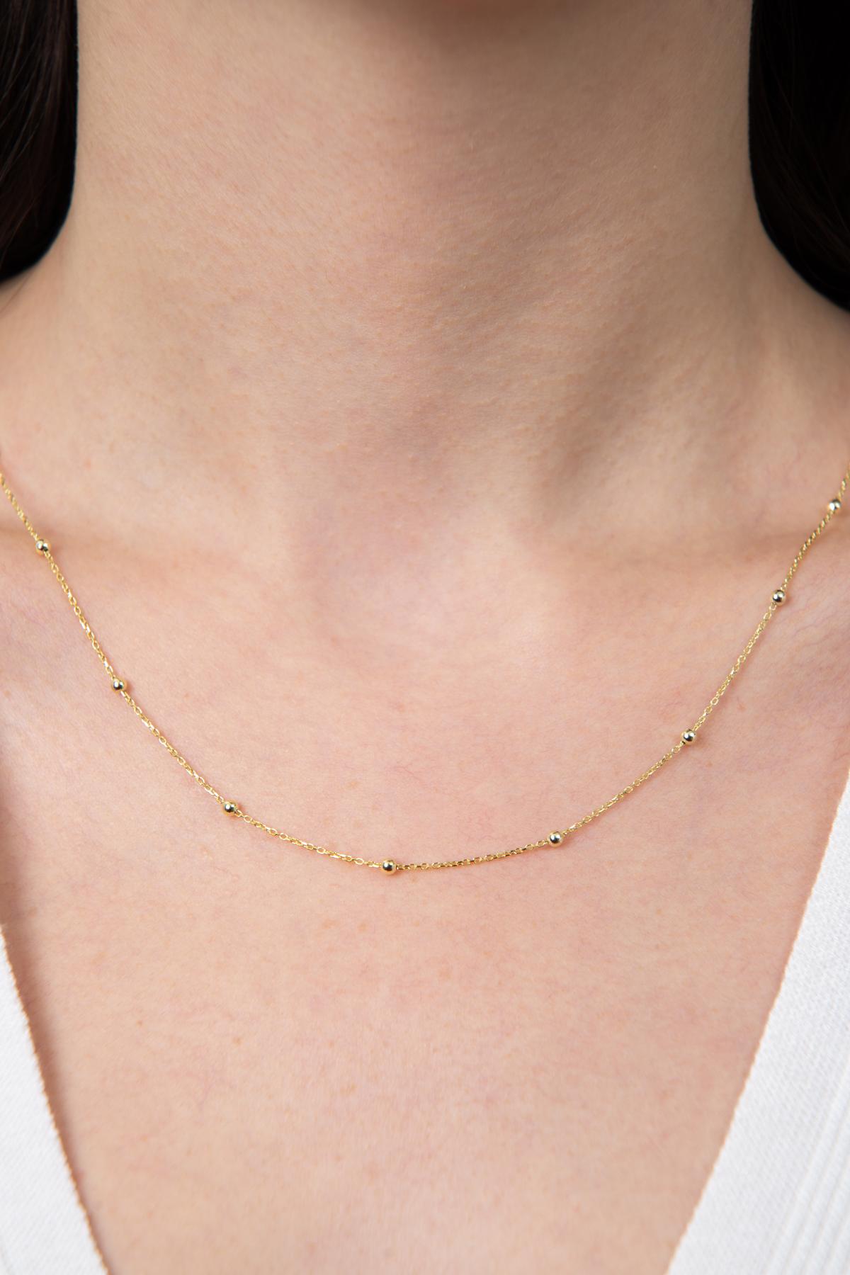 Elika Silver Uğur Böceği Beyaz 925 Ayar Kararmayan Zincir Kadın Gümüş Kolye 45 cm